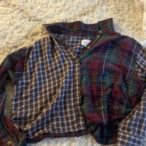 American eagle cropped flannel